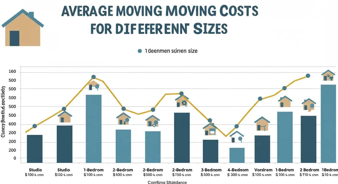 Visual representation of average moving costs for different home sizes