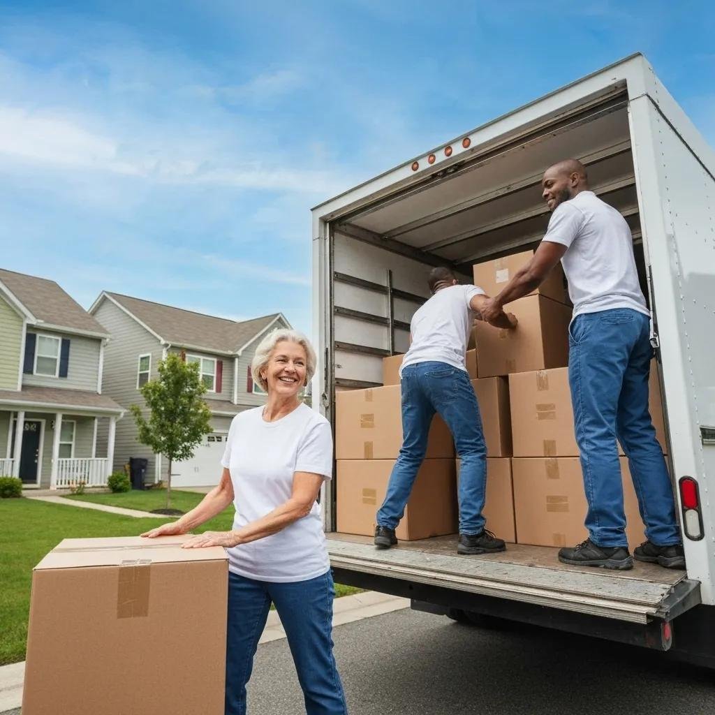 Professional movers loading a truck efficiently, illustrating the organized chaos of a residential move