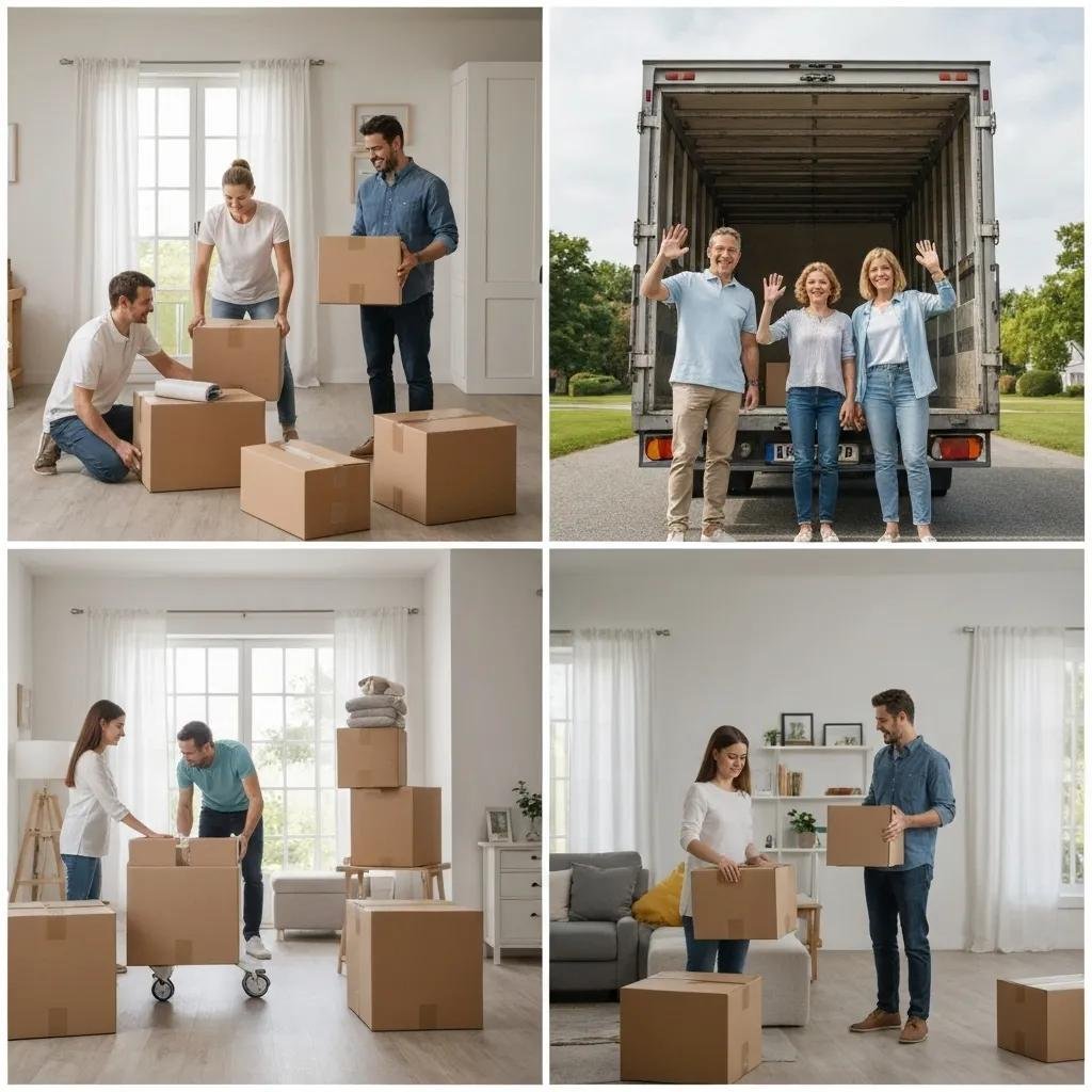 Visual comparison of cost factors for full-service and self-service moving options