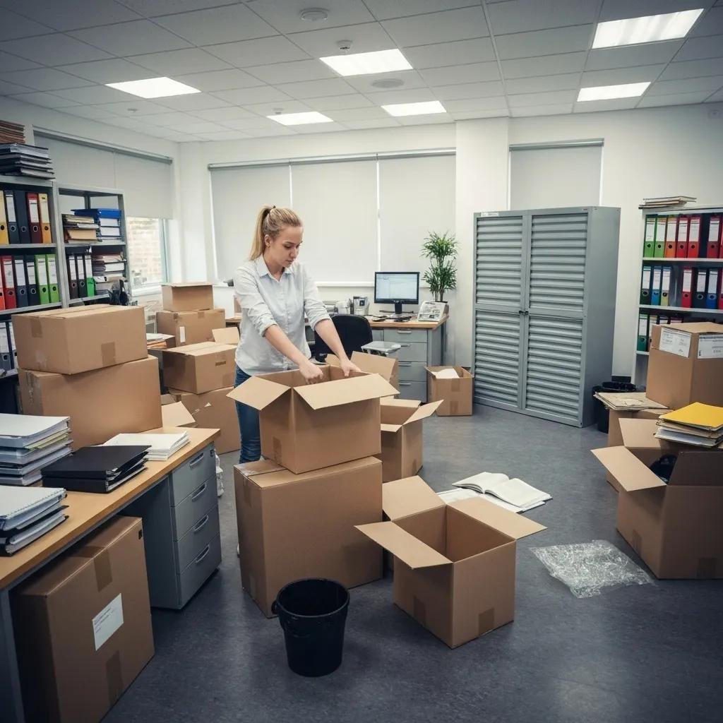 Employee struggling with DIY packing, highlighting the challenges and hidden costs