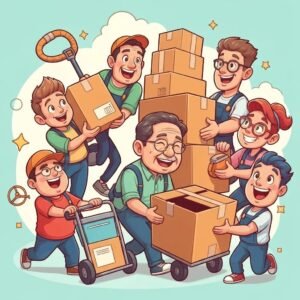 Essential moving supplies including boxes, bubble wrap, and packing tape for a safe and efficient move